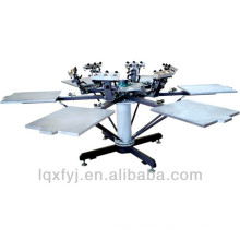 6 color six station manual carousel t shirt screen printing press with mico registration for sale